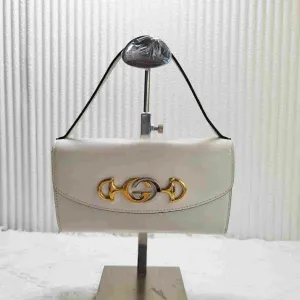 Preloved Gucci GG Marmont White Leather Shoulder Bag 12334302