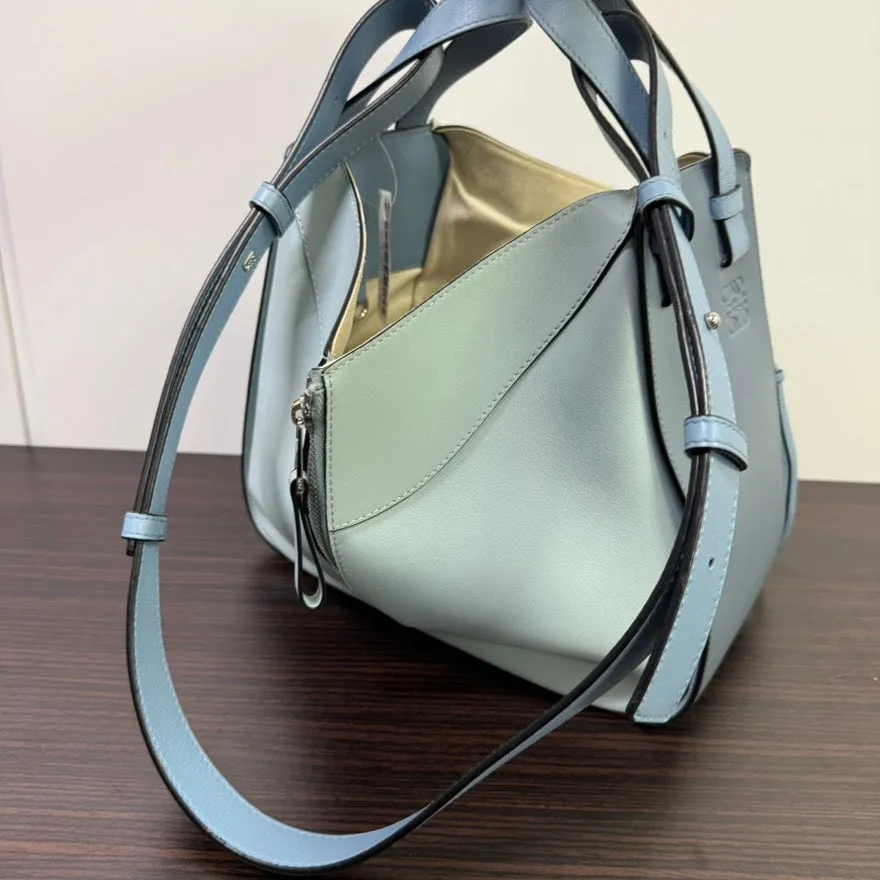 Preloved Loewe Hammock 2way Bag N420296 in Blue Leather Shoulder Bag