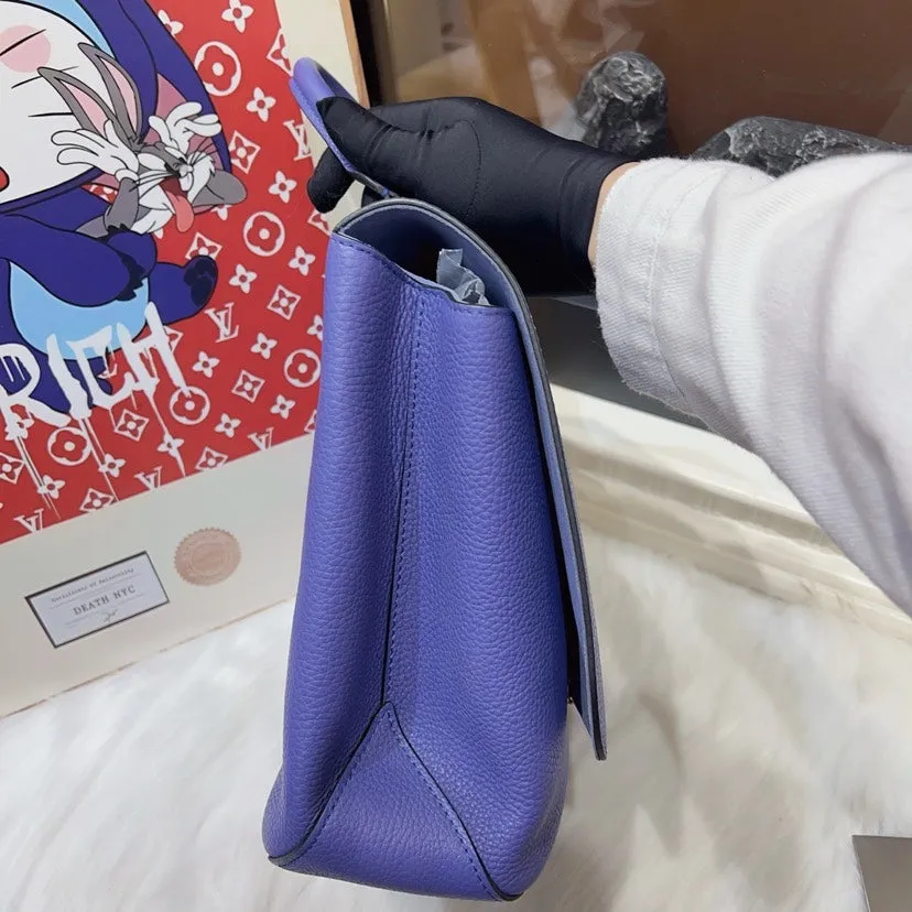 Preloved Louis Vuitton Pochette M??tis Blue Leather Shoulder Bag