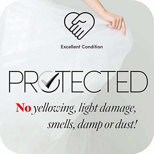Premium Wedding Dress & Long Gown Garment Bag for Travel & Storage | 72 Inch, 10" Gusset, Breathable
