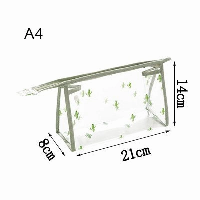 Pvc Cosmetic Storage Bags Women'S Portable Waterproof Clear Toiletry Pouch Travel Wash Makeup