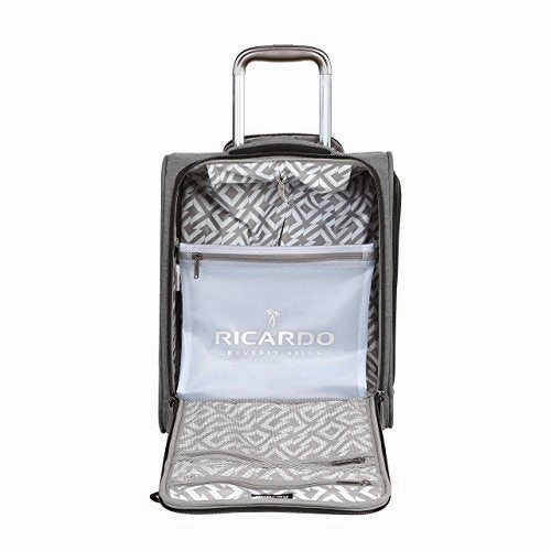 Ricardo Beverly Hills Malibu Bay 16-Inch Under Seat Rolling Tote, Gray
