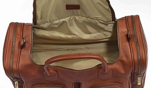 Robert Meyers Fine Leather Classic Duffel Bag (Black)