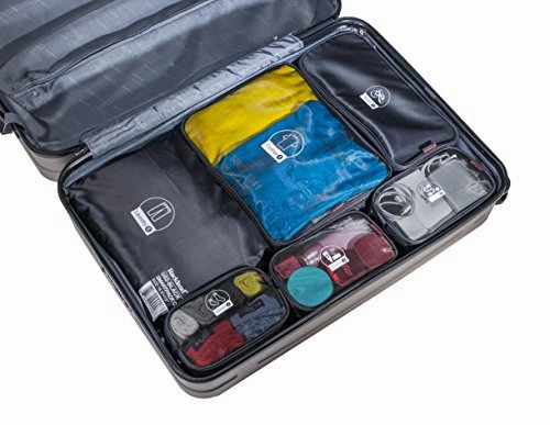 Rockland 6 Piece Smartpack Luggage Packing Cubes, Black