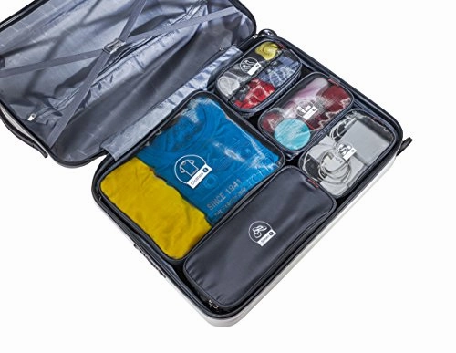 Rockland 6 Piece Smartpack Luggage Packing Cubes, Black