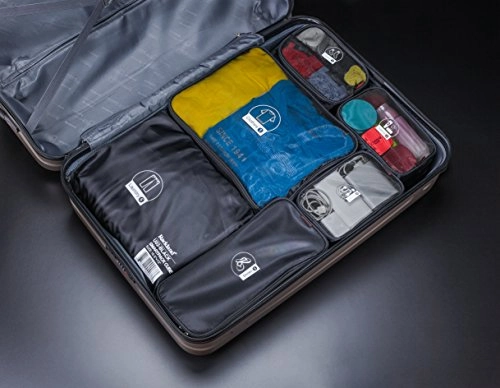 Rockland 6 Piece Smartpack Luggage Packing Cubes, Black