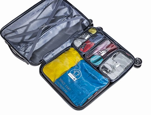 Rockland 6 Piece Smartpack Luggage Packing Cubes, Black