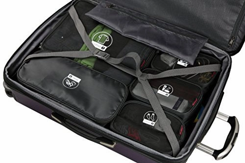 Rockland 6 Piece Smartpack Luggage Packing Cubes, Black