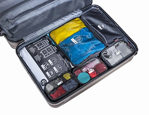 Rockland 6 Piece Smartpack Luggage Packing Cubes, Black