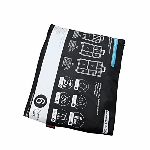 Rockland 6 Piece Smartpack Luggage Packing Cubes, Black