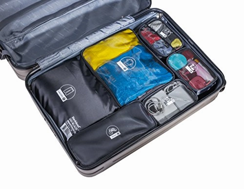 Rockland 6 Piece Smartpack Luggage Packing Cubes, Black
