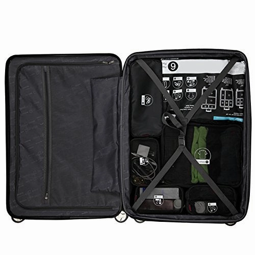 Rockland 6 Piece Smartpack Luggage Packing Cubes, Black