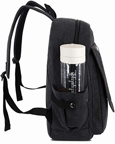 Roffatide Anime AttackonTitan Wings of Freedom Backpack for Men Printed Schoolbag Canvas Backpack Daypack with Headphone Hole Black