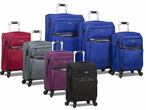 Rolite Explorer 3-Piece Expandable Spinner Luggage Set-Black