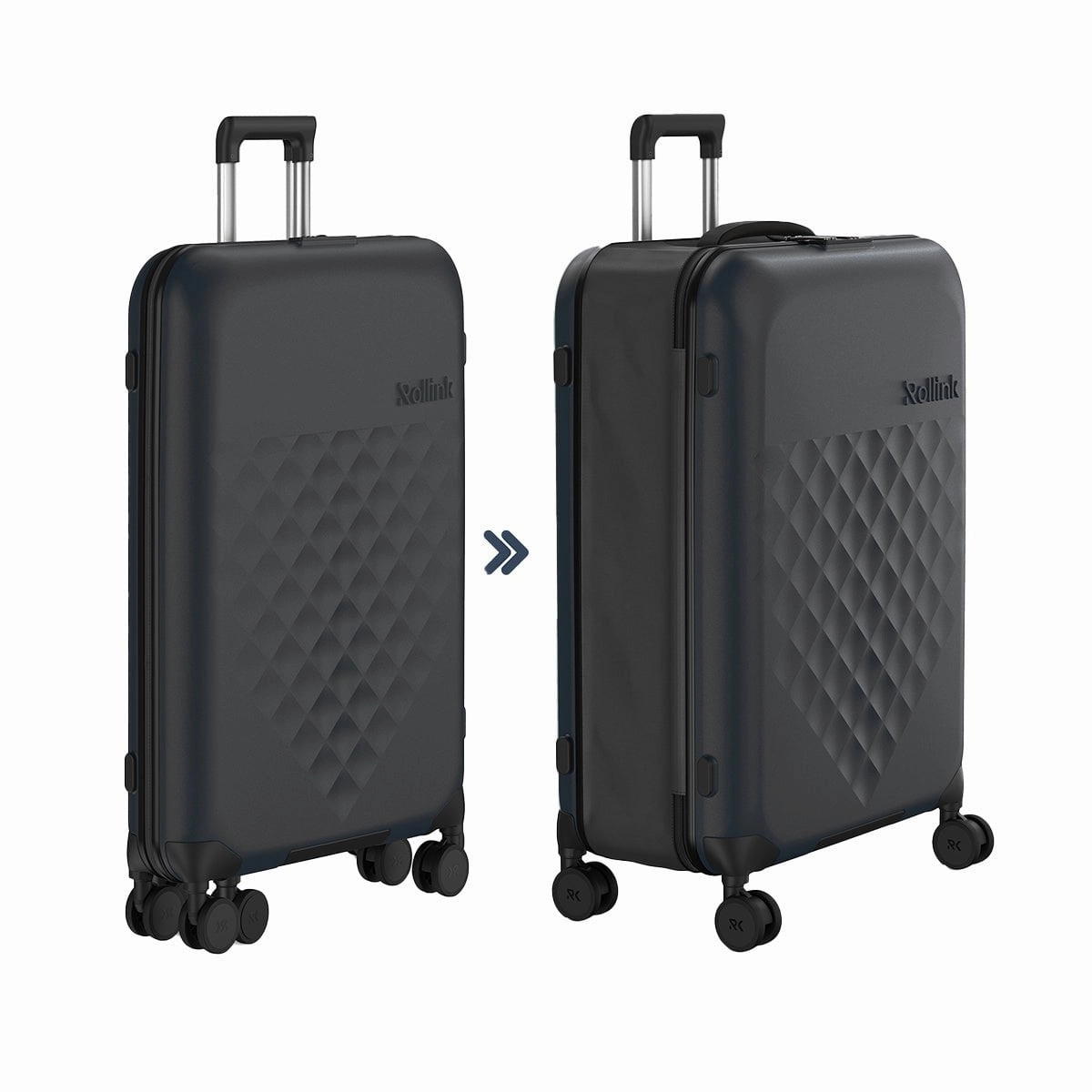 Rollink Flex 360 Large Checked 4 Wheel Collapsible Luggage