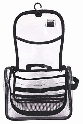 Rough Enough Vinyl Zippered Luggage Toiletry Carry Pouch Travel Cosmetic Makeup Bag Clear Bag