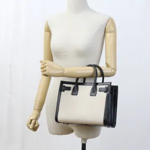 SAINT LAURENT 400631 Sac de Jules Baby Tote Bag Shoulder bag canvas White Women