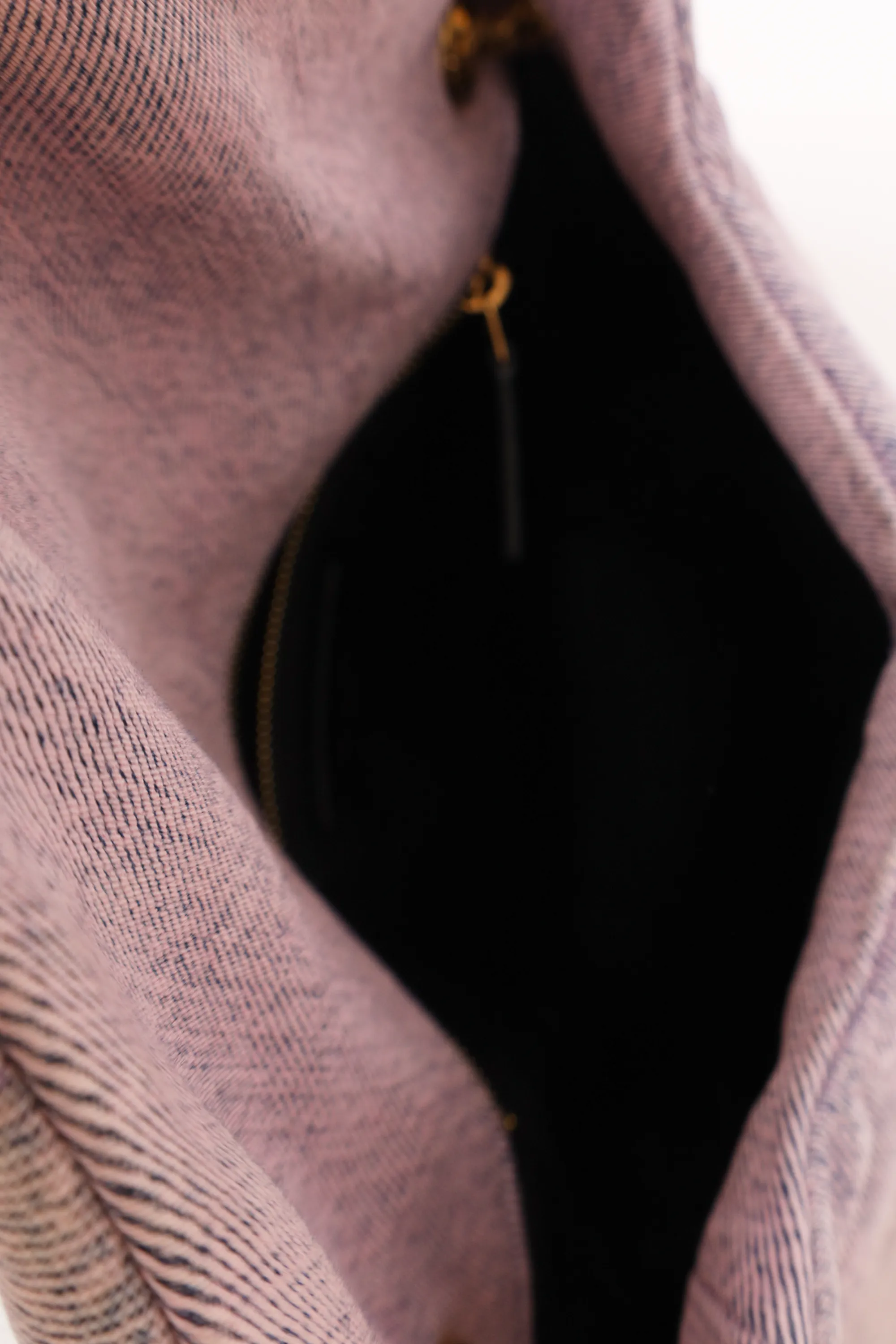 Saint Laurent Purple Denim Small Puffer Loulou Shoulder Bag