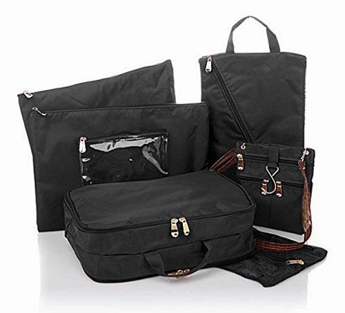 Samantha Brown Classic Weekender Set   Wheeled Weekender ,Dowel Bag Plus Extras~Black