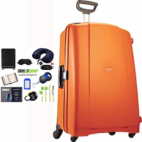 Samonite GT 31" Spinner Zipperless Suitcase   10pc Luggage Accessory Kit (Orange)