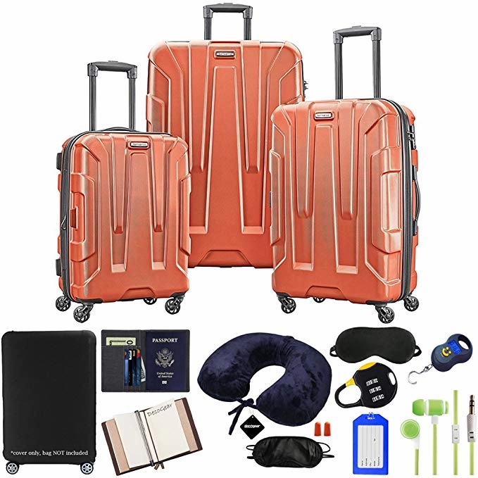Samsonite Centric 3-Piece Hardside Luggage Set,  10pc Accessory Kit