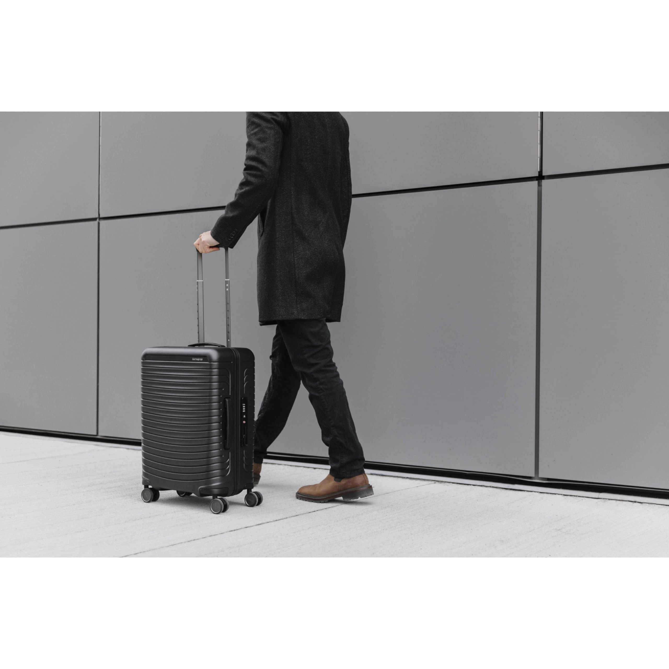 Samsonite Framelock Max Hardside Luggage with Spinner Wheels, Lightweight zipper-less (Large Spinner)