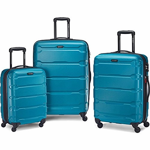 Samsonite Omni 3-Piece Nested Spinner Set - Caribbean Blue with Accessory Kit