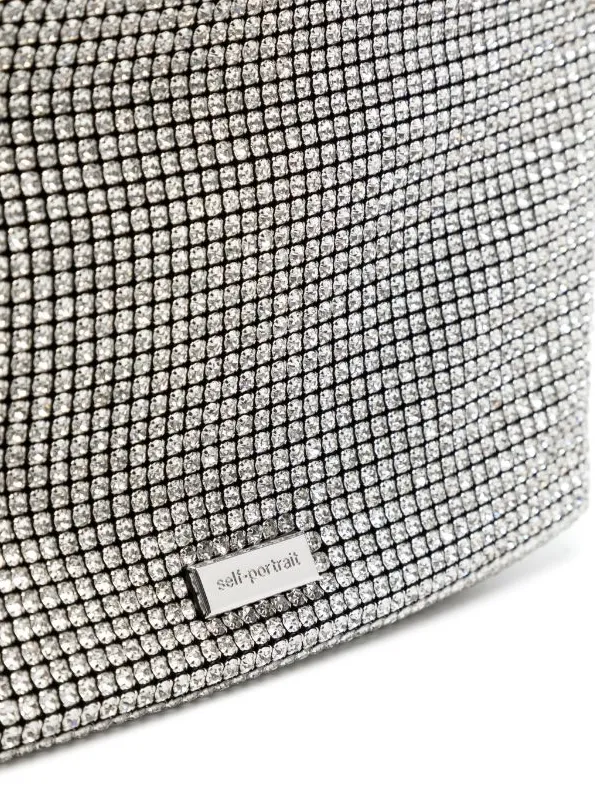 Self-Portrait Diamante medium hobo bag