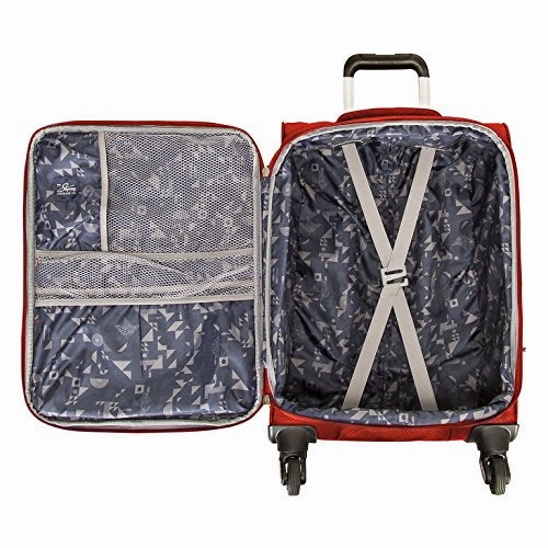 Skyway Mirage 2.0 | 4-Piece Set | 16" Underseater, 20" and 28" Expandable Spinners, Travel Pillow (True Red)