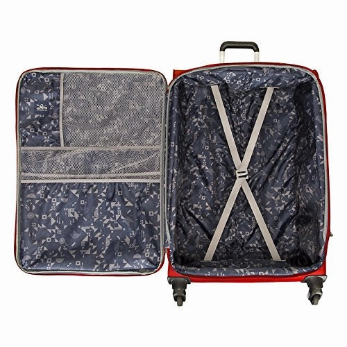 Skyway Mirage 2.0 | 4-Piece Set | 16" Underseater, 20" and 28" Expandable Spinners, Travel Pillow (True Red)