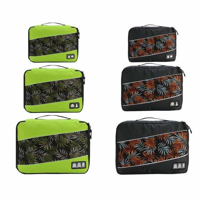 Soperwillton Men Women Travel Bag Male Female 210D Polyester 3 4 6 8 Pieces Packing Cubes Travel