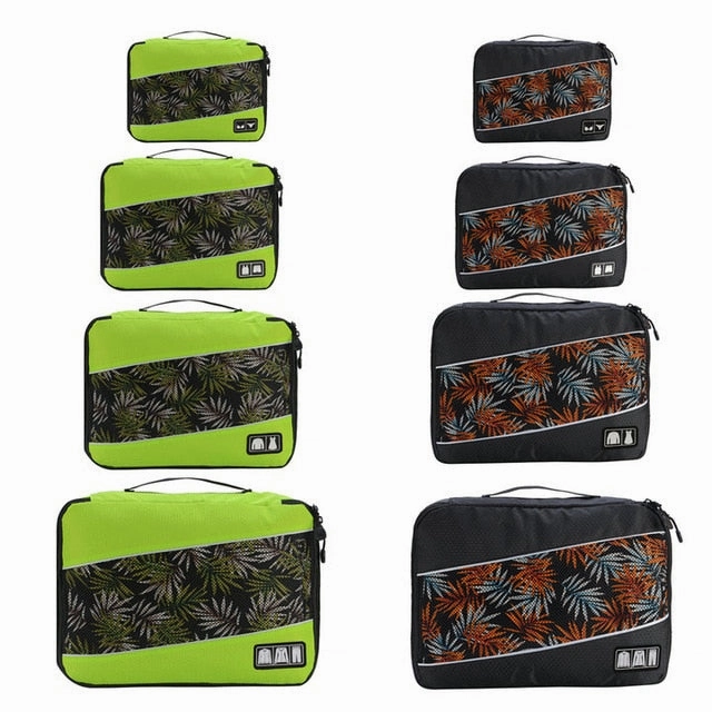 Soperwillton Men Women Travel Bag Male Female 210D Polyester 3 4 6 8 Pieces Packing Cubes Travel