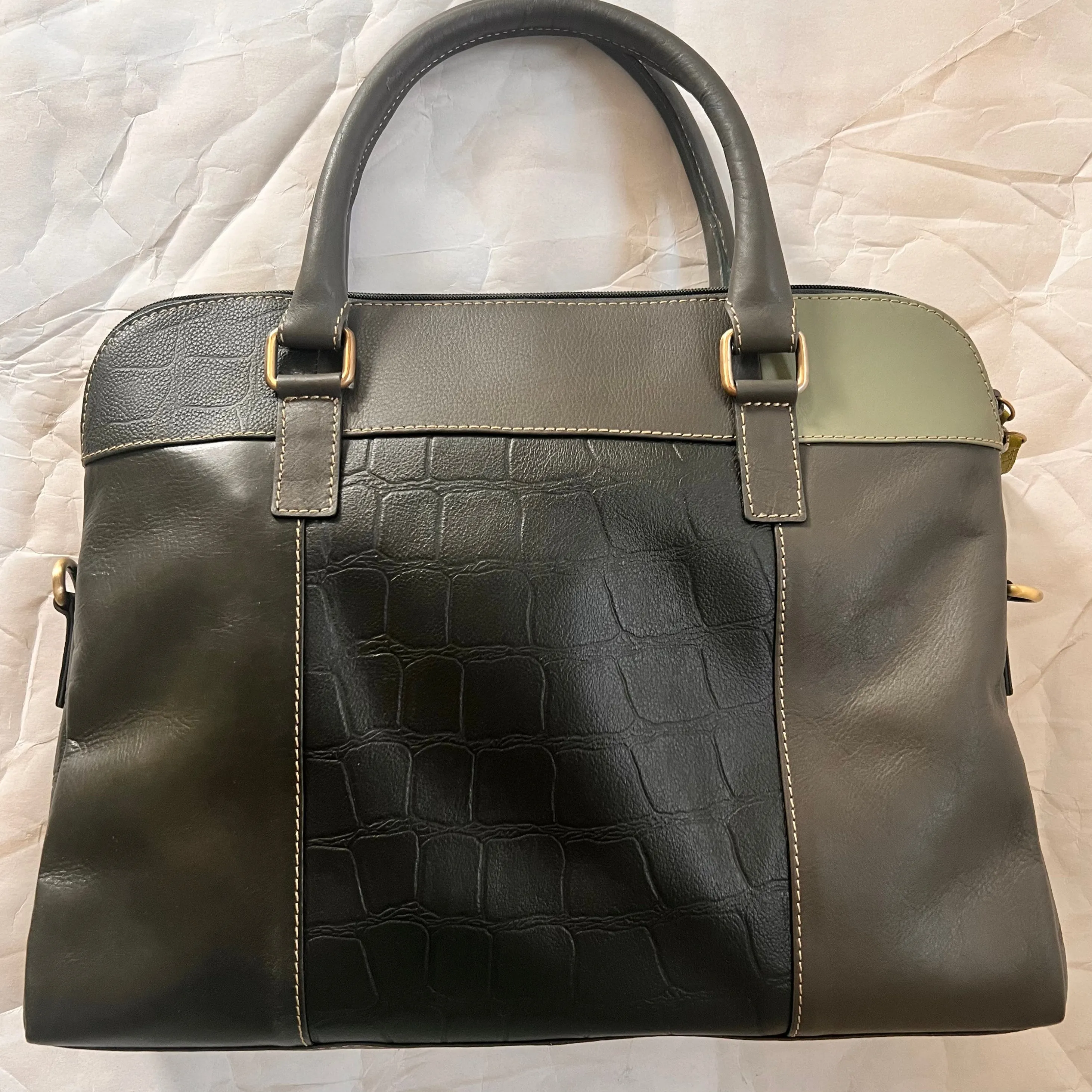 Soruka - Emilia Briefcase, Greens & Cheetah