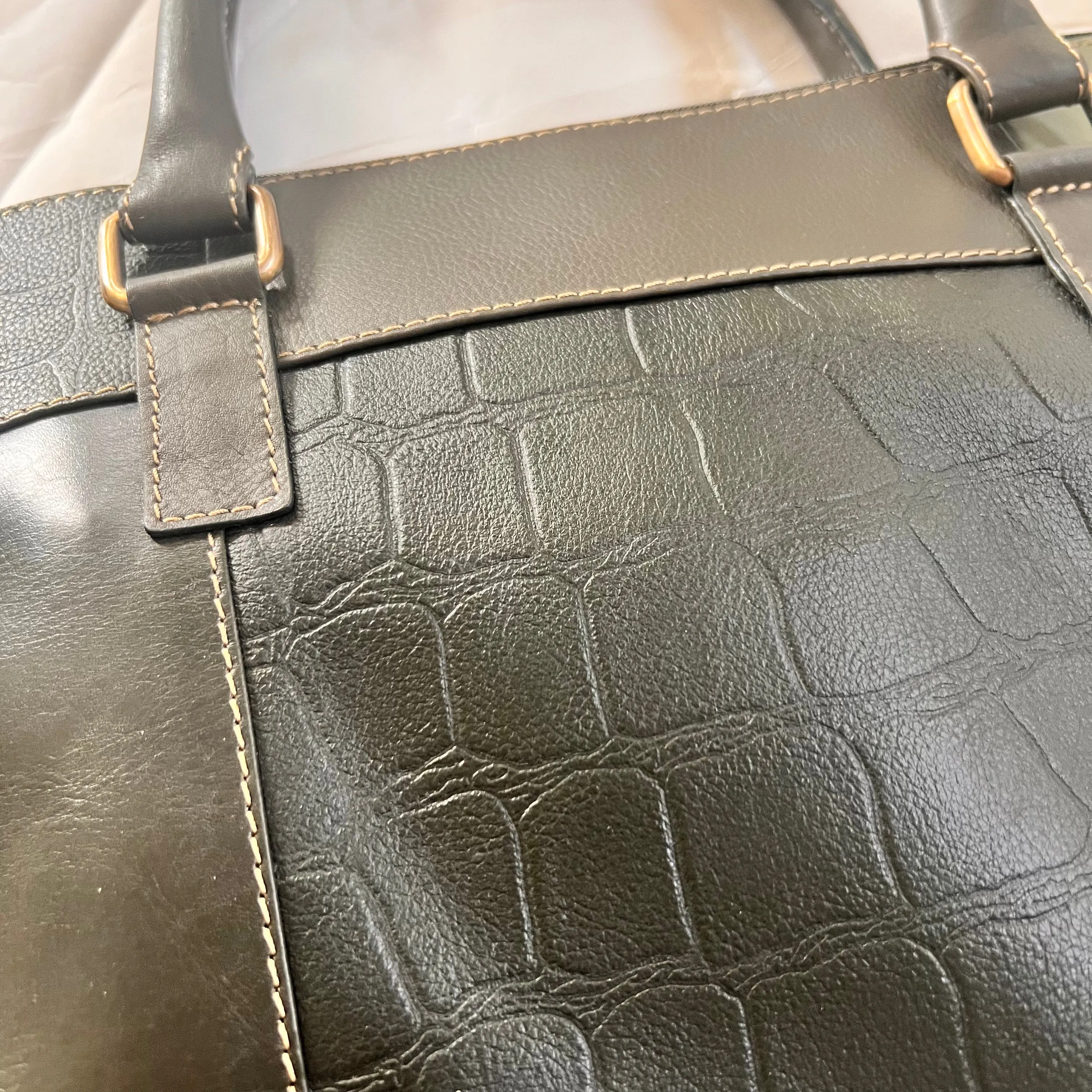 Soruka - Emilia Briefcase, Greens & Cheetah