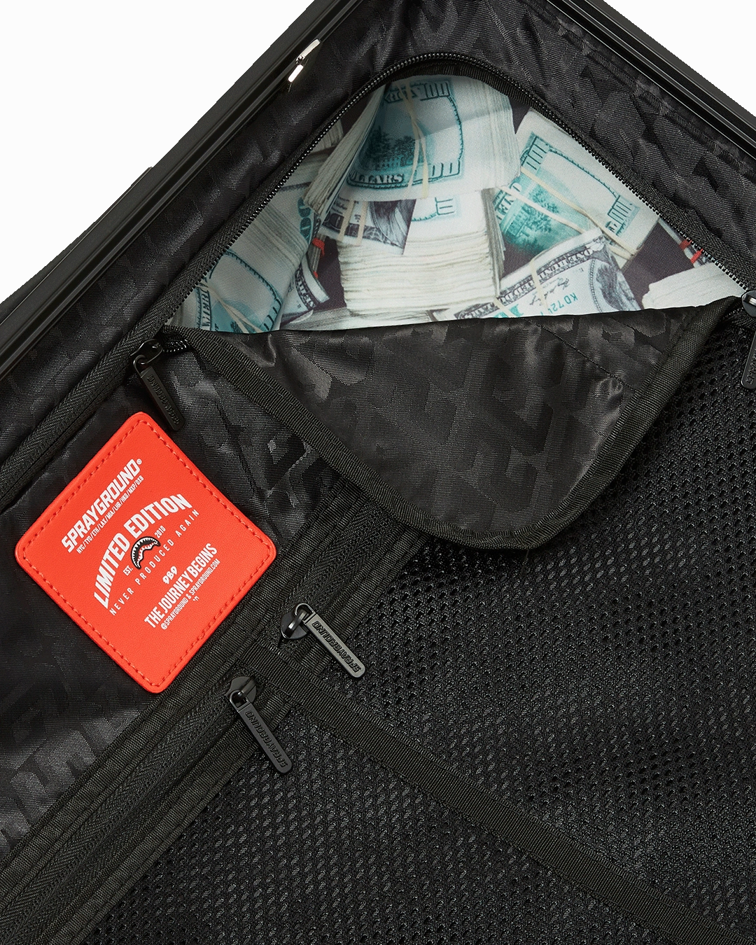 Sprayground Hardshell Luggage (Shark Spritz)