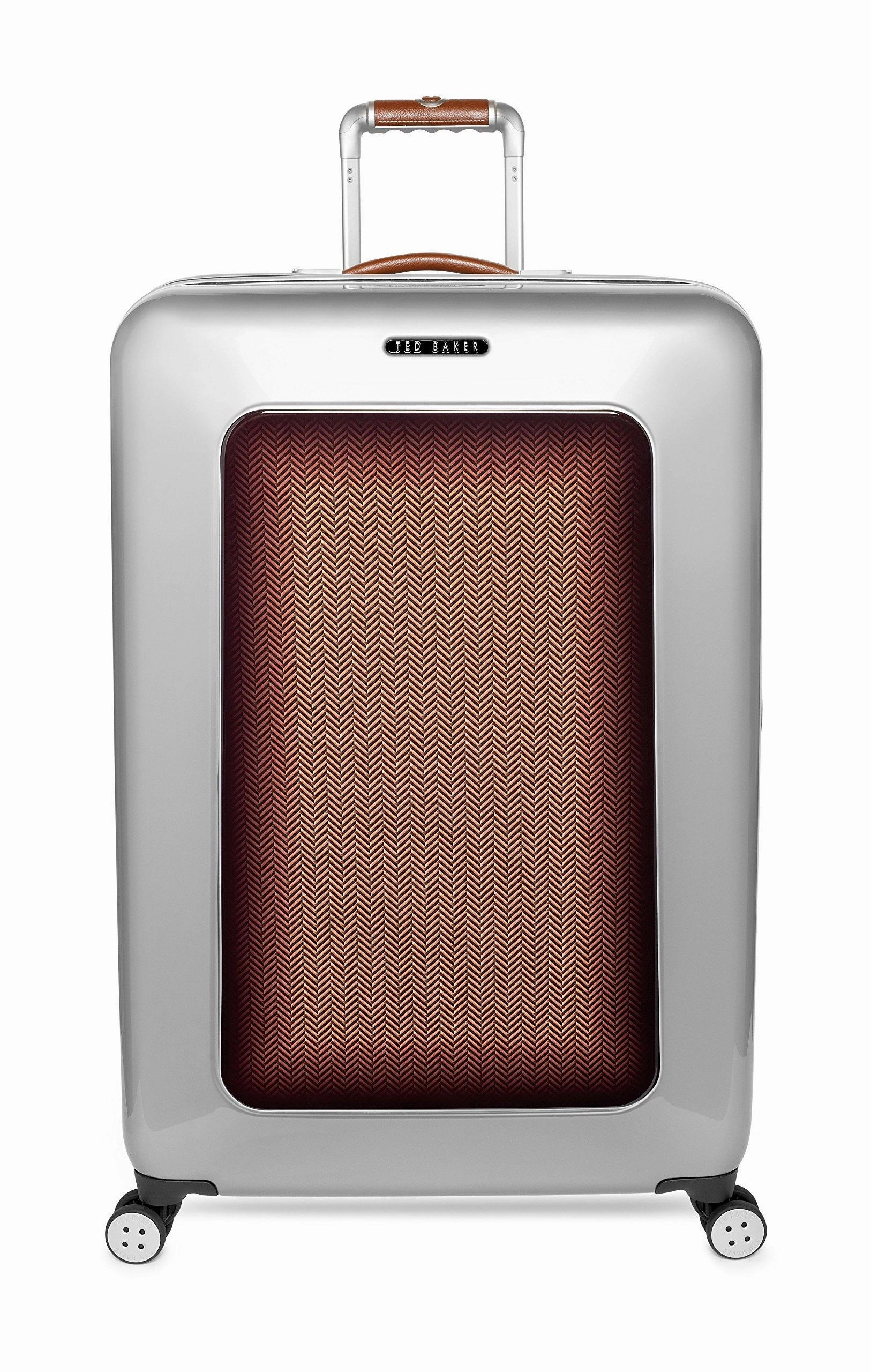 Ted Baker Hardsider Herringbone Checked-Large 4-Wheel Large Luggage