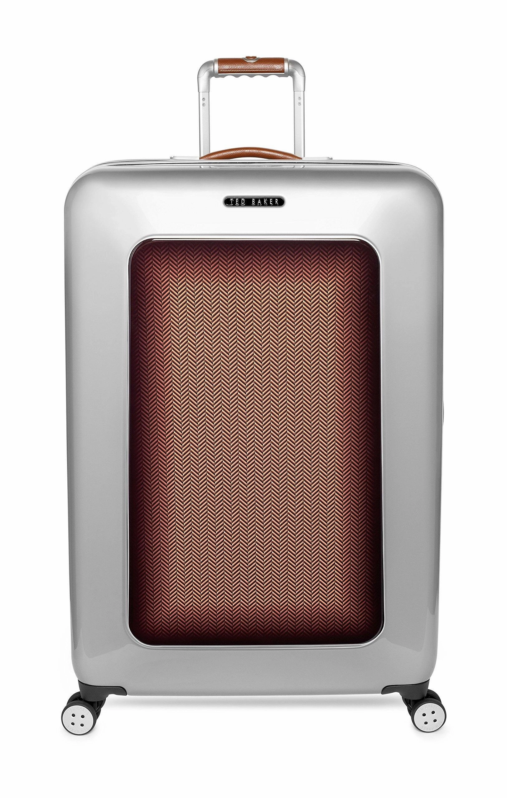 Ted Baker Hardsider Herringbone Checked-Large 4-Wheel Large Luggage