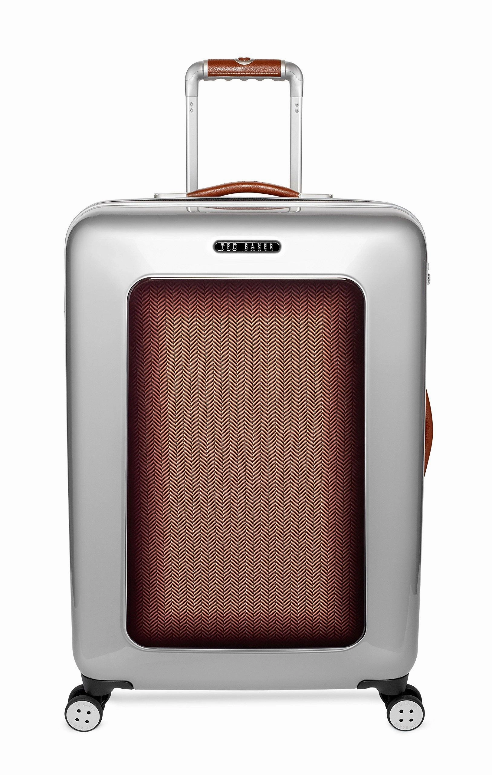 Ted Baker Hardsider Herringbone Checked-Medium 4-Wheel Medium Luggage
