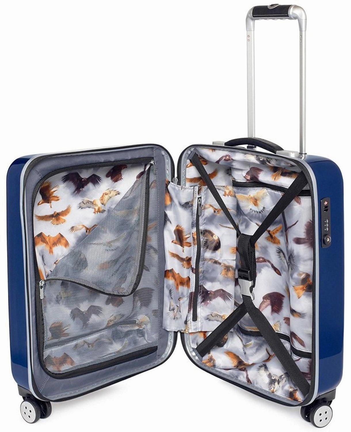 Ted Baker Hardsider Herringbone Collection Carry-On 4-Wheel Carry-On Luggage