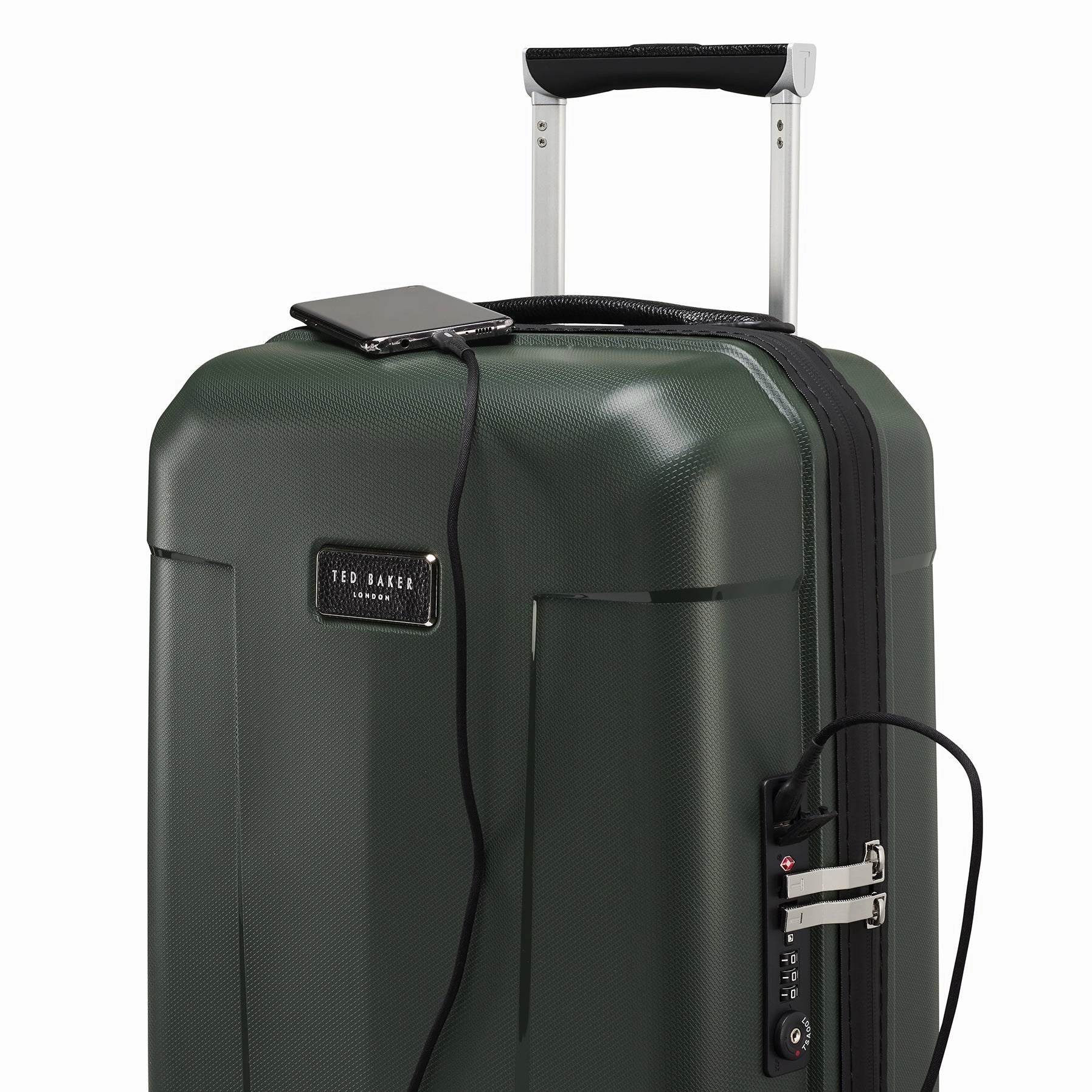 Ted baker Ted Baker Flying Colours Hardside Trolley 4 Wheel Spinner, TSA Lock, Lightweight Suitcase, Men and Women