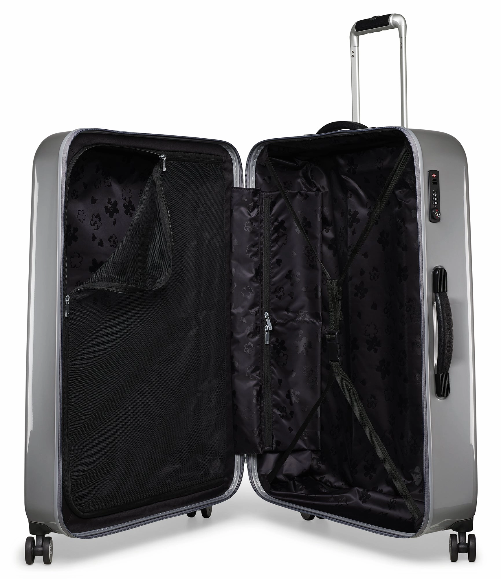 Ted baker Women's Hardside Checked-Large 4-Wheel Large Luggage