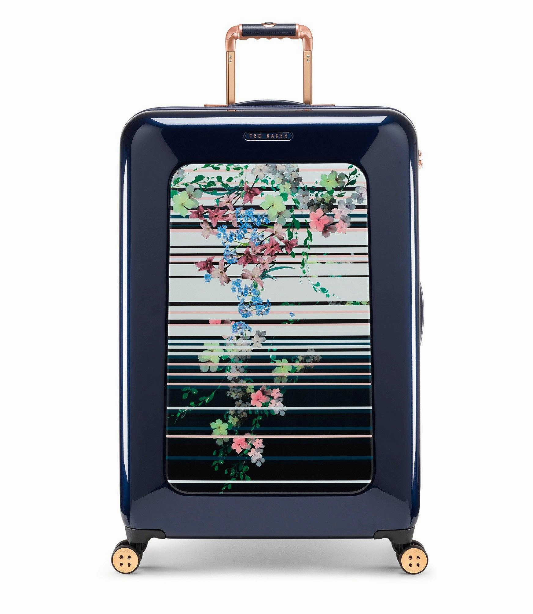 Ted baker Women's Hardside Checked-Large 4-Wheel Large Luggage