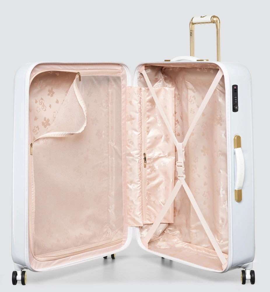 Ted baker Women's Hardside Checked-Large 4-Wheel Large Luggage