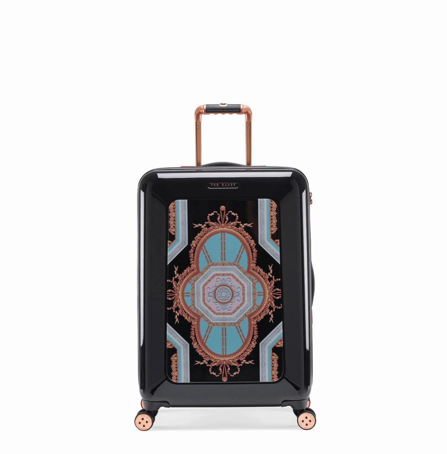 Ted baker Women's Hardside Checked-Medium 4-Wheel Medium Luggage
