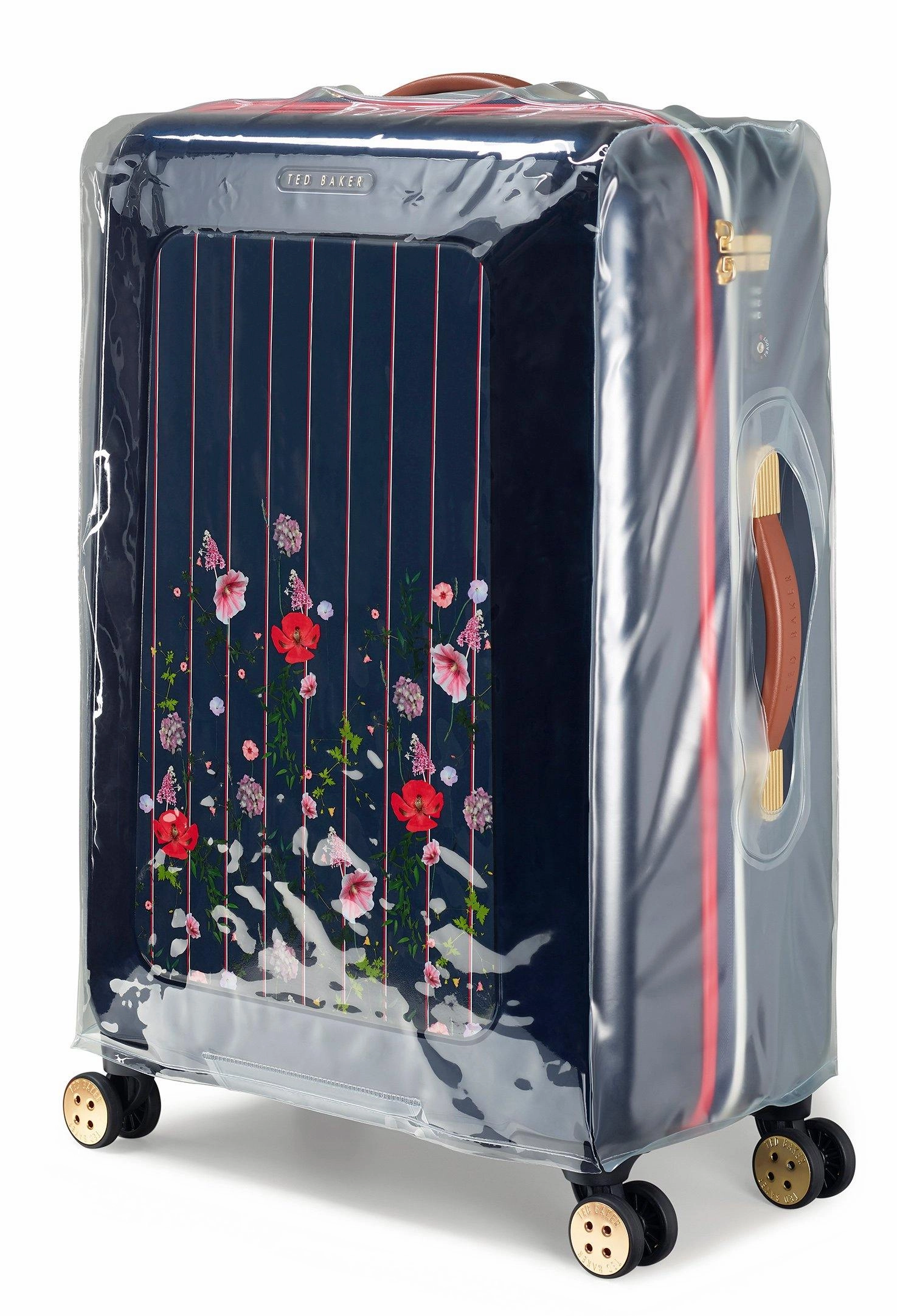 Ted baker Women's Hardside Checked-Medium 4-Wheel Medium Luggage