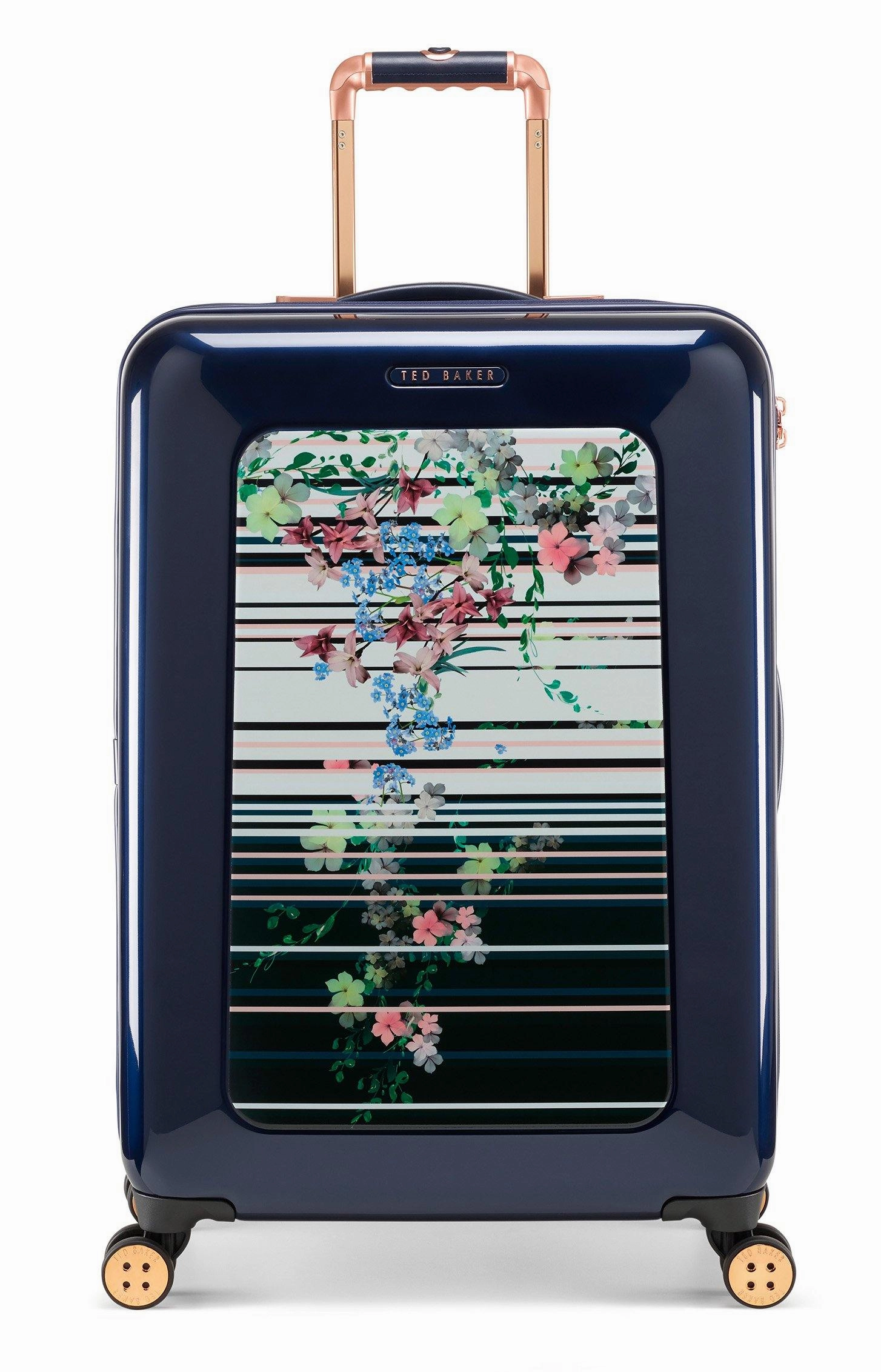 Ted baker Women's Hardside Checked-Medium 4-Wheel Medium Luggage