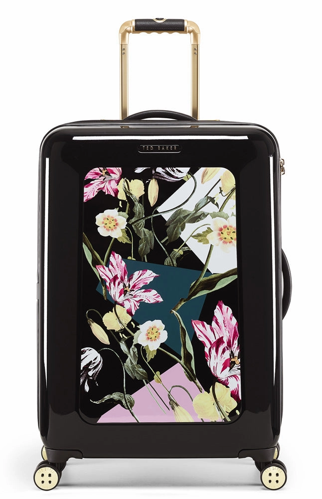Ted baker Women's Hardside Checked-Medium 4-Wheel Medium Luggage
