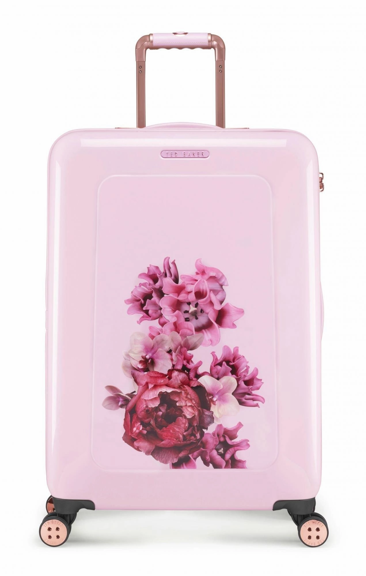 Ted baker Women's Hardside Checked-Medium 4-Wheel Medium Luggage