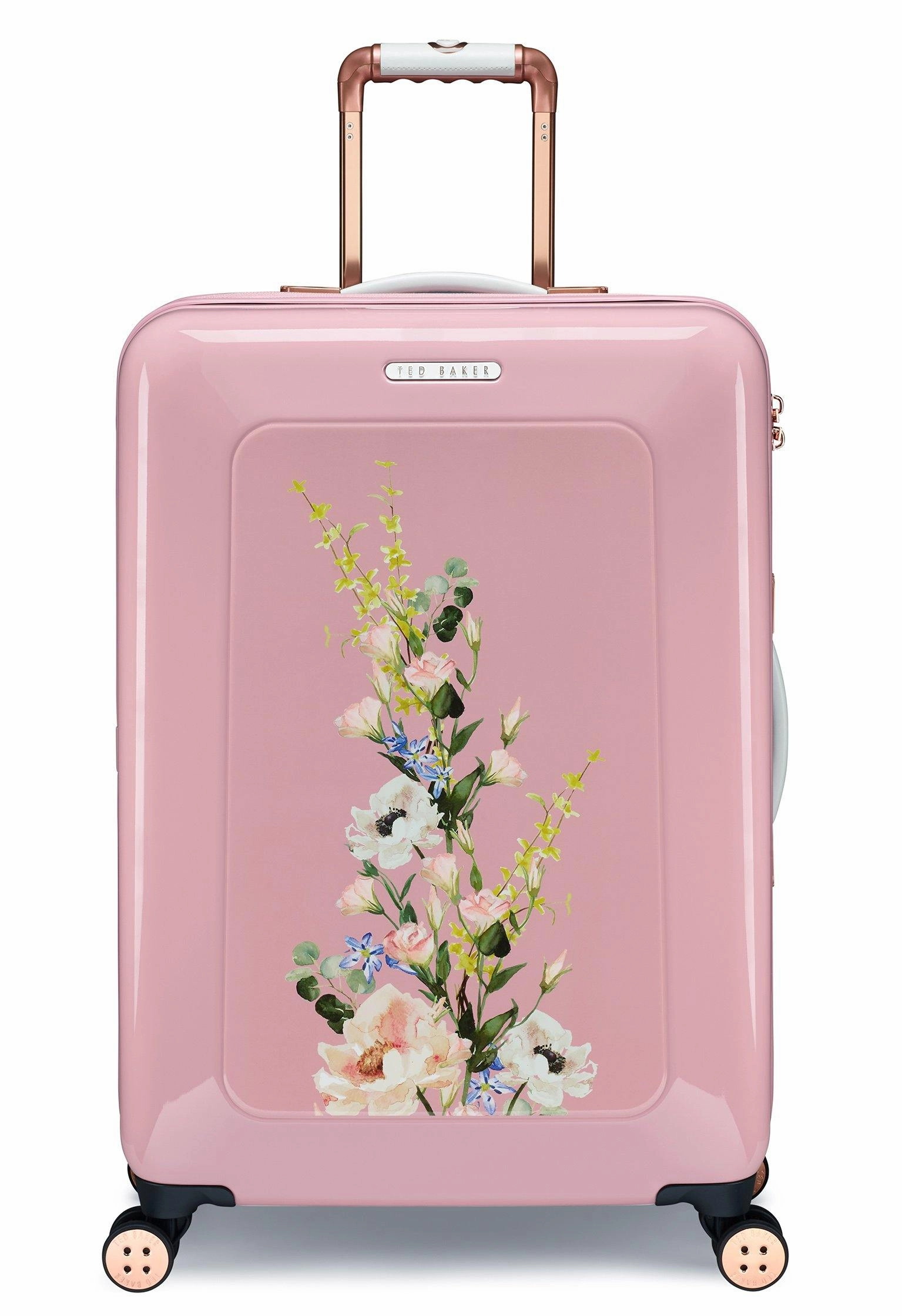 Ted baker Women's Hardside Checked-Medium 4-Wheel Medium Luggage