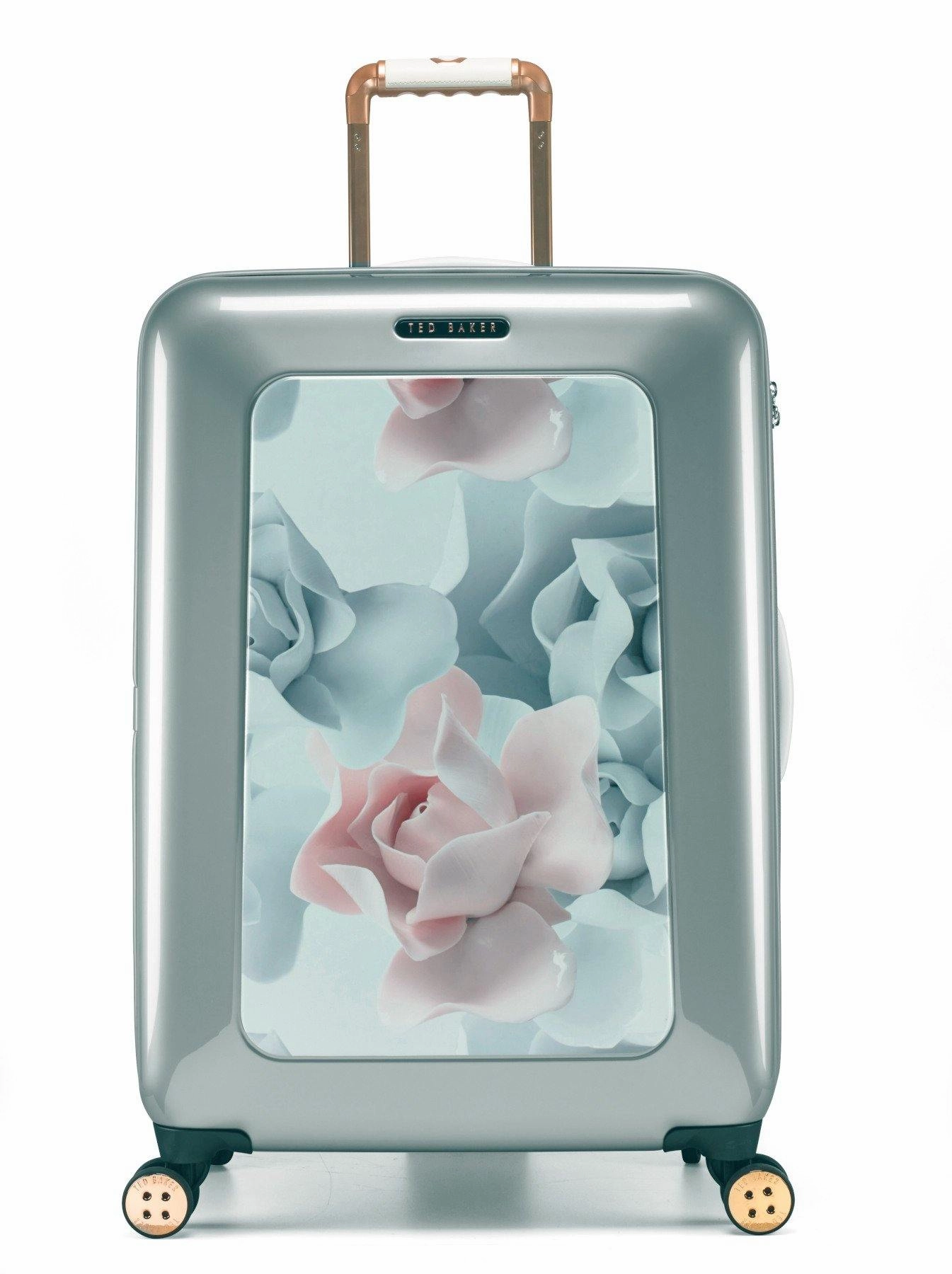 Ted baker Women's Hardside Checked-Medium 4-Wheel Medium Luggage